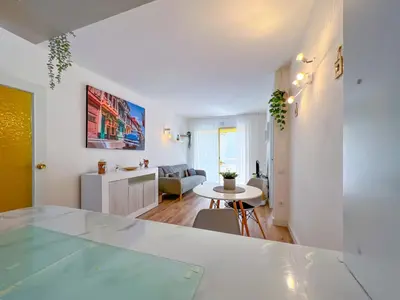 Zona de estar de Beachfront gateway in Pineda de Mar