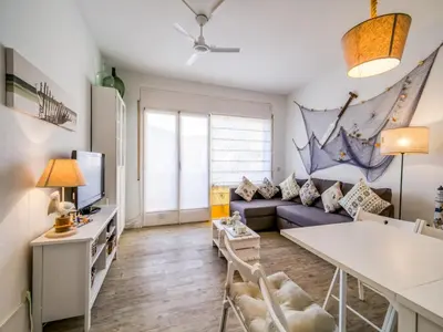 Zona de estar de Apartment in Calella near the Beach