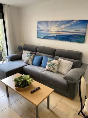 Zona de estar de Ikebana Suite - Modern Apartment with Parking & Swimming Pool