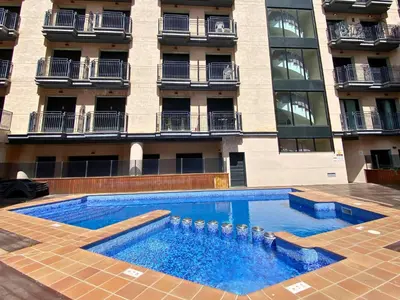 Piscina en o cerca de Yasumi Suite - 4p Modern Apartment with Parking & Swimming Pool