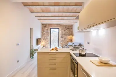 Una cocina o zona de cocina en Flateli- Plaça Catalunya 2-1