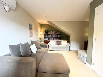 Zona de estar de Villa Peralta Girona City w above ground Pool