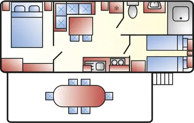 Plano de Albatross Mobile Homes on Camping El Pla de Mar